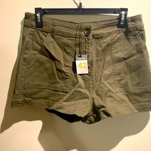 New olive green shorts